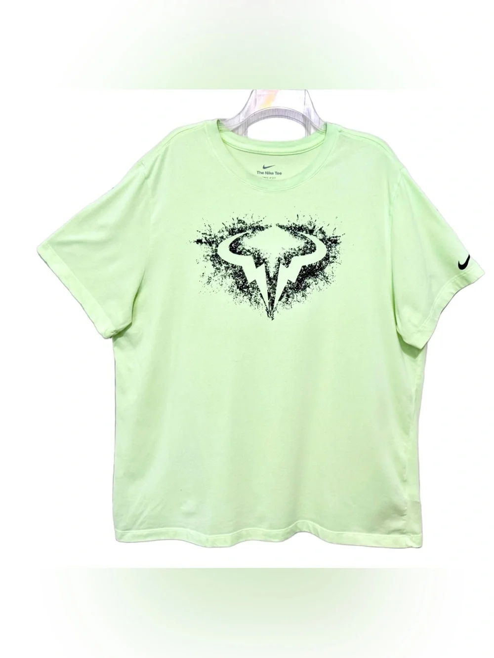 Nike Mens Rafa Nadal Bull Shirt Mens 2XL Green Dri-FIT Tennis Graphic Comfy Tee